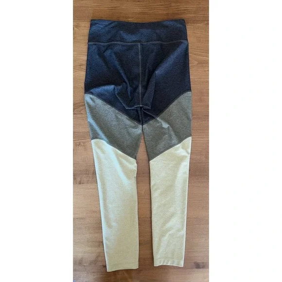 Outdoor Voices Tri-Color 7/8 Springs Leggings Green Grey Yellow‎ Women's Medium - Picture 2 of 9